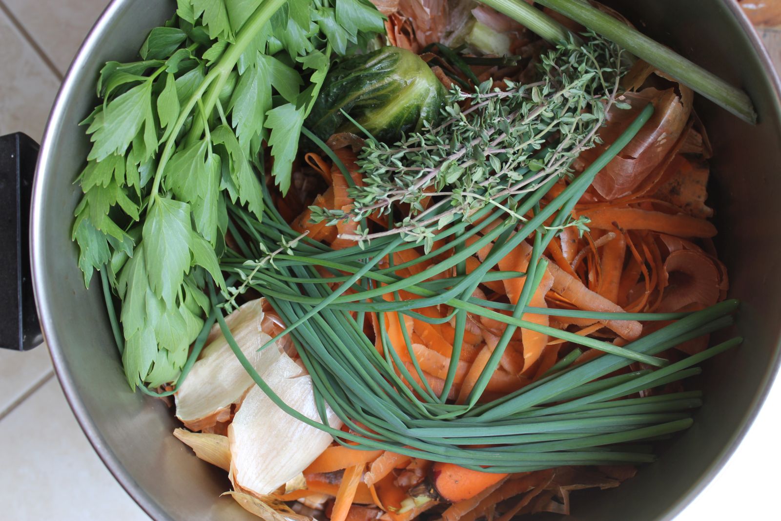 How to make Homemade Chicken Stock from Freezer Scraps - Bowl of