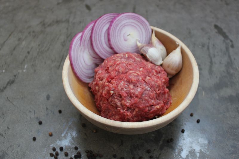 Beef – organic ground beef, frozen